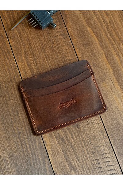 Wild West Crafted Mini Card Genuine Leather Handmade Men's Card Holder.Birthd...