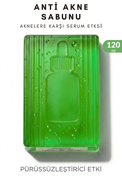 Sumeya Soap Co Anti-Acne Sabunu 120 gr - 3x Akne Serumu Etkili Temizleme Barı