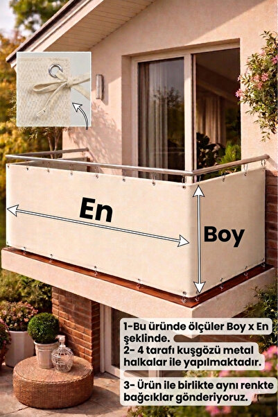 ALTINPAMUK Balkon Demiri Perdesi Korkuluk Perdesi ANTRASİT Her ölçüde BOY X EN Metal Halkalı