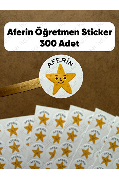 hdsticker 300 Adet Öğretmen Sticker Seti - Ödev Kontrol, Öğrenci Ödül, Bravo ...