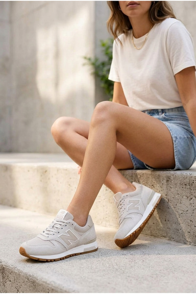 New Balance Ml565Blk 565 Béžové tenisky Unisex Denní sportovní obuv