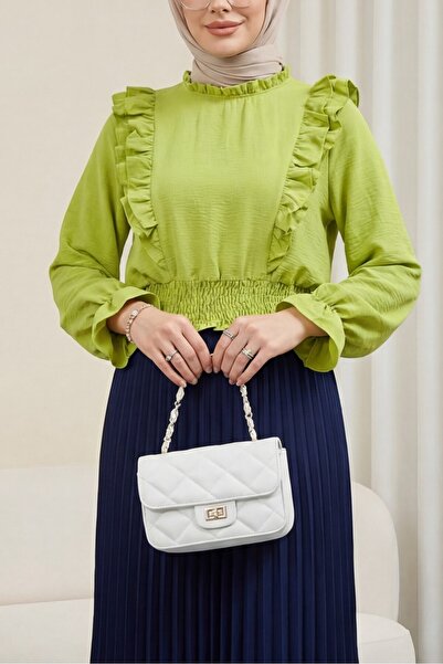 Modamorfo Μπλούζα Robadan Ruffle Waist Gathered Ayrobin -f.green