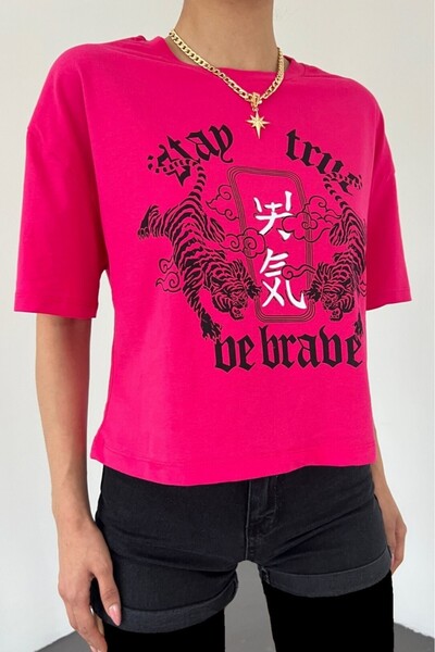 Modamorfo T-shirt με στρογγυλή λαιμόκοψη