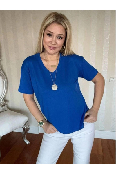 Generic Brand Women's Short Sleeve V-Neck Blouse