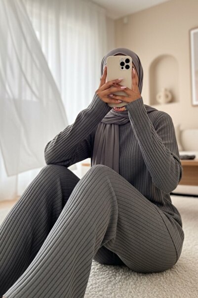 Modamorfo Camisole-Set mit Rundhalsausschnitt – grau