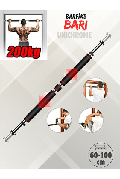 Unichrome Barfiks Çubuğu 60-100 Cm Çift Uzun Süngerli Ayarlanabilir Barfiks Ç...