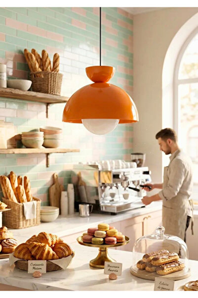HOMİNG Homing Nuuq İskandinav Tarz Camlı Metal Turuncu Sarkıt 241338