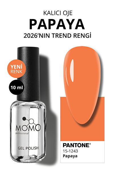 MOMO professional Kalıcı oje Pantone Papaya, pastel turuncu, 10 ml