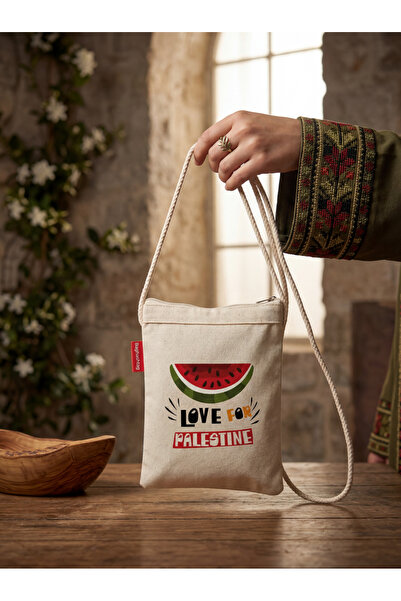 Zaytoon Ψηφιακή εκτύπωση "LOVE FOR PALESTINE" - Παραδοσιακό παλαιστινιακό καρ...