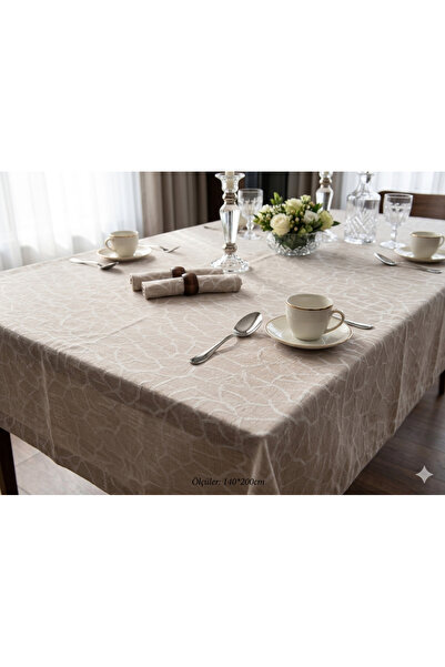 Faralya Life %100 Pamuklu Masa Örtüsü 140x200 cm Dikdörtgen Sofra Örtüsü