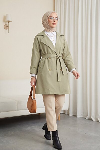 Modamorfo Μπολερό Καμπαρντίνα με Λεπτομέρειες και Κουμπιά - Μεσαίου Μήκους - ...