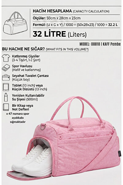 KAFF 0818 Μοντέλο ροζ ύφασμα με ζαρωμένο εμπριμέ - Αθλητική και ταξιδιωτική τ...