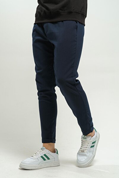 Oksit Joy Slim Fit Ανδρικό ανδρικό παντελόνι Jogger διπλό πόδι με ελαστική μέση