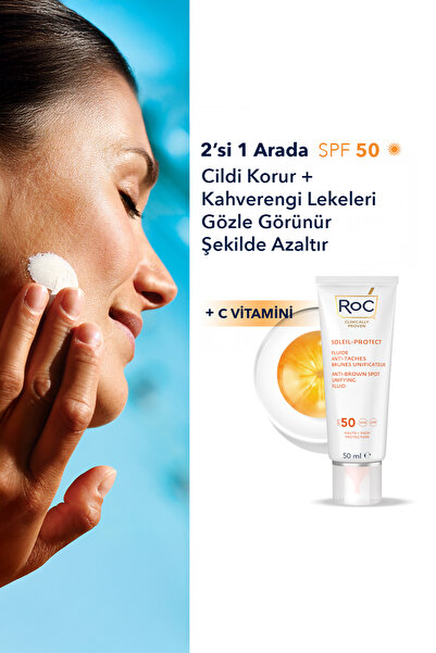 Roc Soleil-Protect Anti-Brown Spot Leke Karşıtı Güneş Bakım Kremi SPF50 50ML