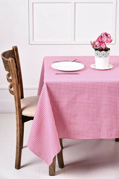 JUNG 170x170 εκ. Ροζ Καρό Ύφασμα Τραπεζαρίας - Καρό Χαλάκι για Πικ-νικ, Ορθογ...