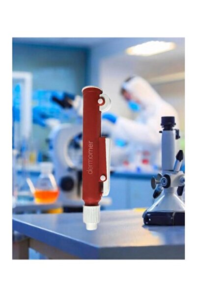 Dermomer 25 ml pipet pompası - Makaralı Puar Kırmızı - Pipet Pompası Plastik - pi Pump - Kırmızı 25ml puar