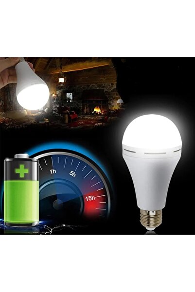 Cata CT-4229B-3 3 Adet 9W Şarjlı Led Ampul (Beyaz)