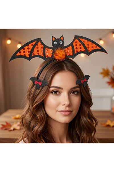 Goodmark Set de accesorii, Halloween, coroană cu 2 cleme, model cu liliac,