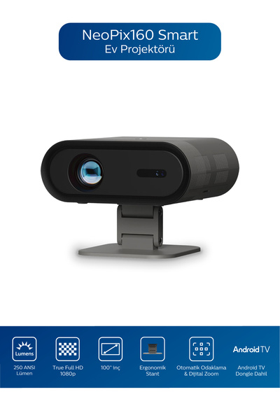 Philips NeoPix 160 Akıllı Google TV'li Ev Projektörü