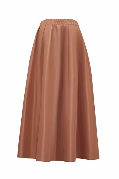 MISS DALIDA Tafta Kabarık Camel Etek