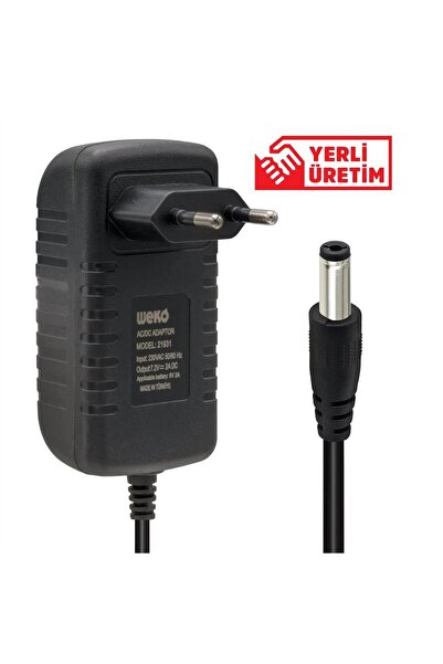 Powermaster Weko 7.2 Volt - 2 Amper 5.5 X 2.5 Uçlu Ledli Yerli Üretim Akü Şar...