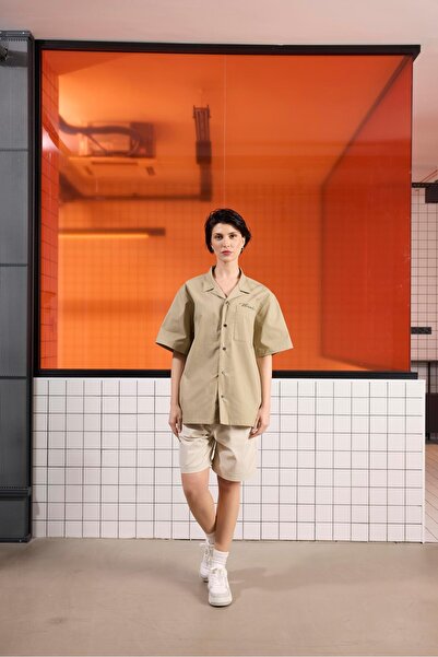 GMG FIRENZE Ανδρικό πουκάμισο Apaj Yaka oversized με τύπωμα