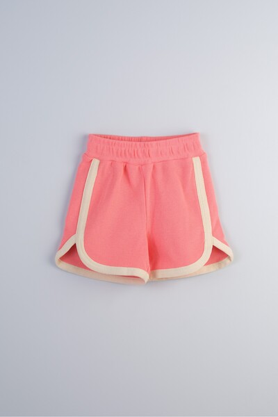 Bondberro Πλεκτό υφασμάτινο σορτς για κορίτσια με ραβδώσεις, 100% βαμβάκι (σο...