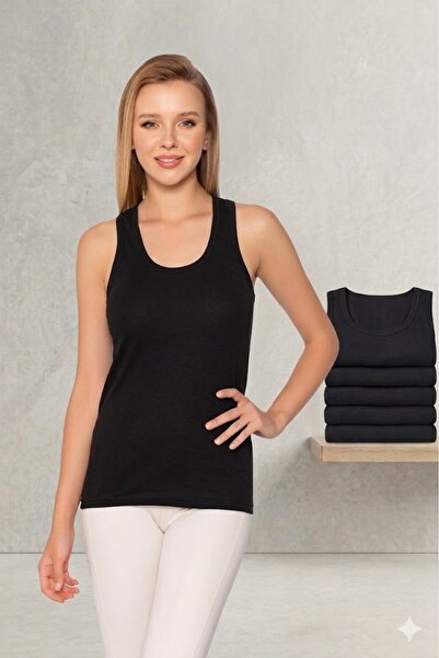 MODA YILDIZ Γυναικείο Βαμβακερό Αθλητικό Τοπ με Φαρδιές Τιράντες και Ίσια Λεπ...