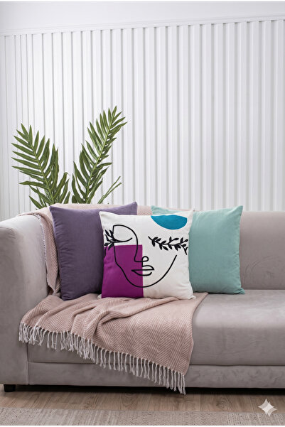 ASDİVA Διακοσμητικό κάλυμμα μαξιλαριού πανοραμικής προβολής 3 τεμαχίων – Bohe...