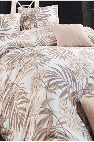 NazeninHome Set de lenjerie de pat Ranforce Amazing Bej, 100% bumbac, pentru ...