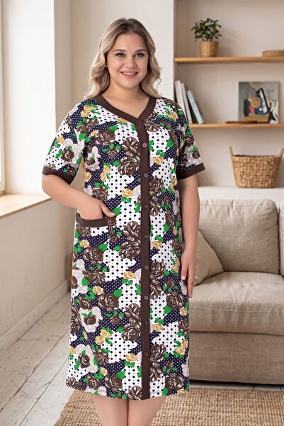 ROMEO LİFE Γυναικείο καλοκαιρινό φόρεμα με κουμπιά από βαμβακερό χτενισμένο ύ...