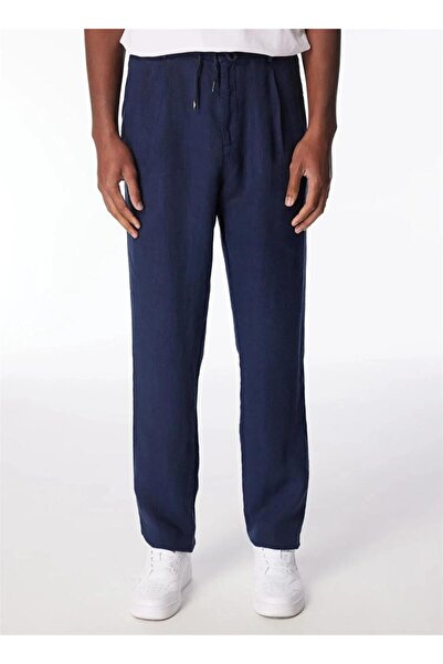 GMG FIRENZE Ανδρικό παντελόνι από 100% λινό με τσέπη στο πίσω μέρος