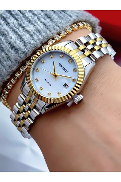 Ferrucci Steel Cord Minimal Case Women's Watch 3 Atm Waterproof 2 Years Warra...