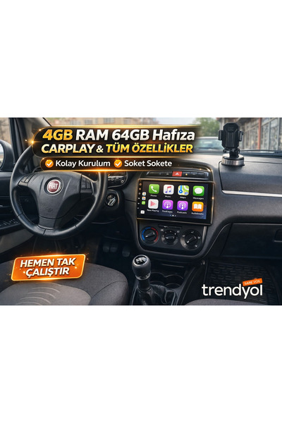 Grade Power LİNEA ANDROİD CARPLAY MULTİMEDYA 4 RAM 64HAFIZA GERİKAMERASI 2025...