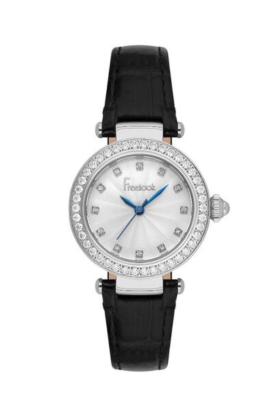 Freelook Fl.4.10006-1 Leather Cord Stone Design Black Color Women's Wristwatch