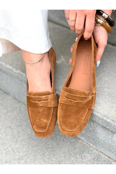 I Love Shoes Melniel Γνήσιο Γυναικείο Loafer από Σουέντ σε χρώμα Camel