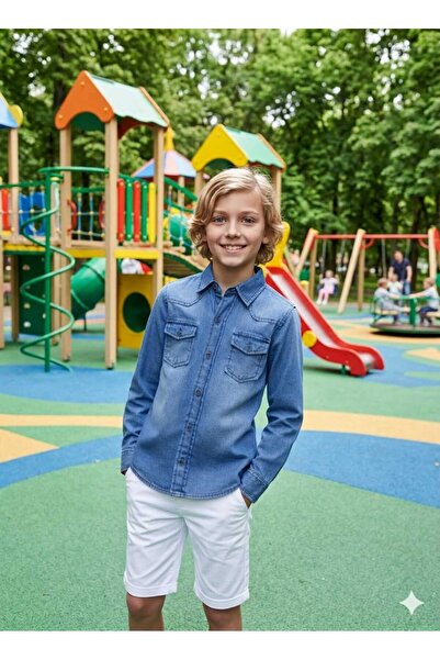 Hilal Akıncı Kids Σετ 2 τεμαχίων πουκάμισο τζιν για αγόρια