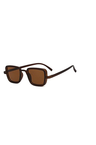 Toz Vintage Square Brown Glass Square Unisex Vintage Retro Sunglasses with Sq...