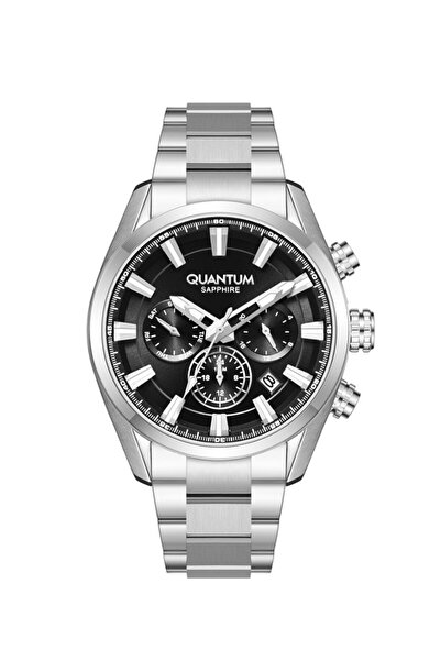 Quantum ADG1219.350 ساعة فولاذية بسوار من الزجاج الياقوتي مع جميع الوظائف، هي...