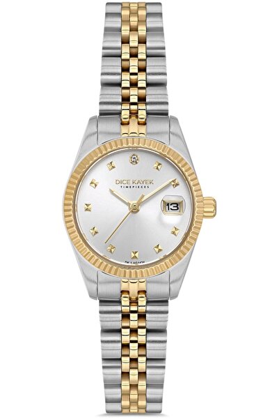 Dice Kayek DK.1.AG1424.03 تصميم مرصع بالأحجار مع تقويم، مقاوم للماء حتى 5 ضغط...