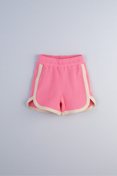 Bondberro Πλεκτό υφασμάτινο σορτς για κορίτσια από βαμβάκι 100% (ροζ)