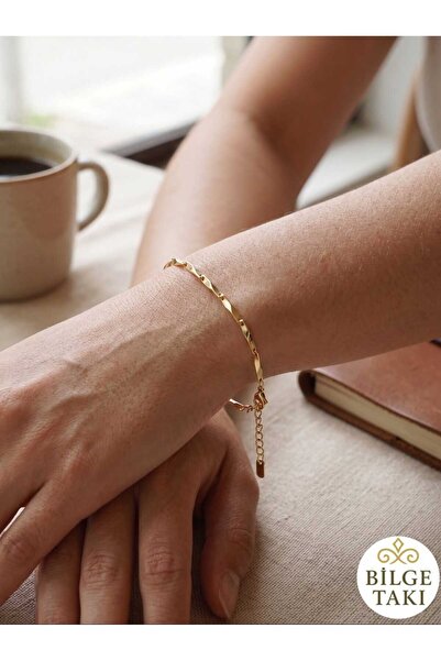 LUXURY JEWELRY BİLGE TAKI LUXURY Premium Çelik Bileklik Modern ve İnce Tasarı...