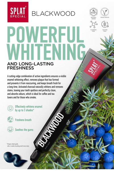 Splat Blackwood Black Whitening Toothpaste 1+1