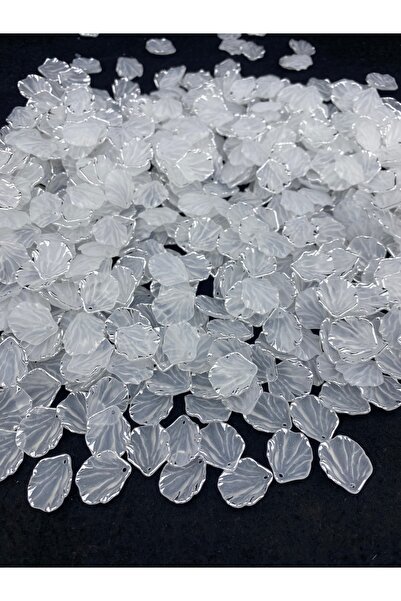 Hedef Bijuteri 50Gr Silver Gilded Matte Frosted Oyster Leaf Model Beads, Keyc...