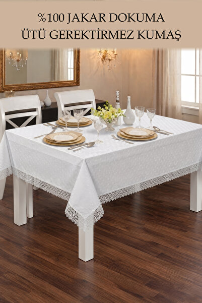 MonoHome Τραπεζομάντηλο Ζακάρ χωρίς σιδέρωμα – Ύφασμα Ζακάρ με ψηφιακή εκτύπωση