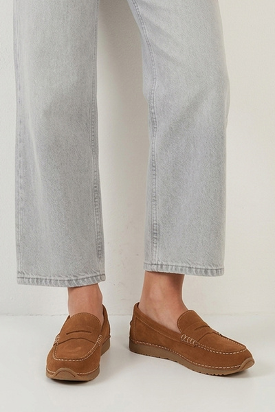 Ziya , Women's Genuine Leather Shoes 1611061Zrc6 Tan