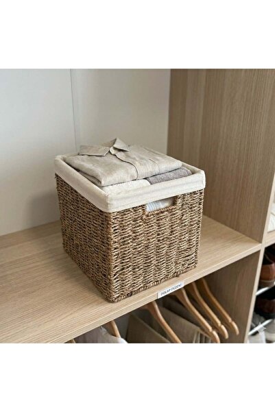 Otantik Çarşı Ψάθινο Πτυσσόμενο Καλάθι Οργάνωσης 25x25x25 εκ.