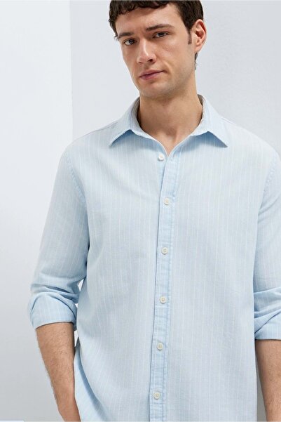 Mavi M0211967 Ριγέ Πουκάμισο Ανδρικό Πουκάμισο Κανονικής Εφαρμογής