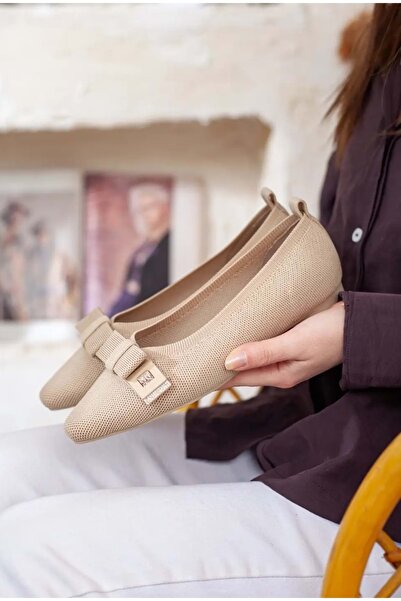 Kids Club Shoes Feles Knitwear Κορδέλες Λεπτομερή Γυναικεία Παπούτσια Μπαλαρί...