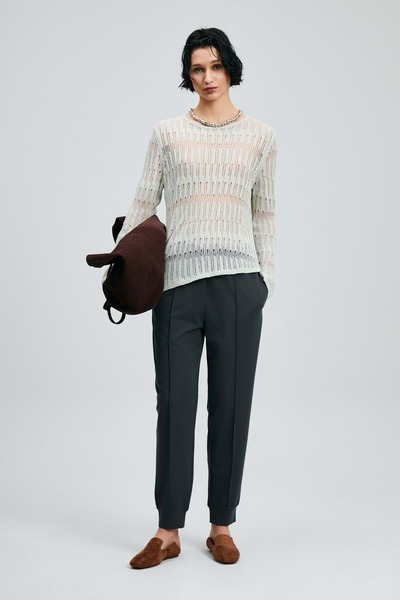 Lufian Γυναικείο παντελόνι Porto καφέ